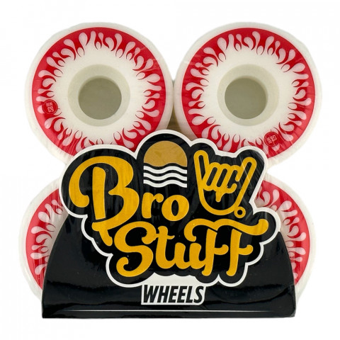 Колеса для скейтборда Bro Stuff Flame White Red 102A 53мм