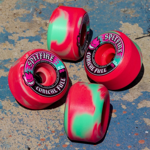 Колеса для скейтборда Spitfire F4 Conical Full Pink/Teal 99D 53mm Колеса для скейтборда Spitfire F4 Conical Full Pink/Teal 99D 53mm